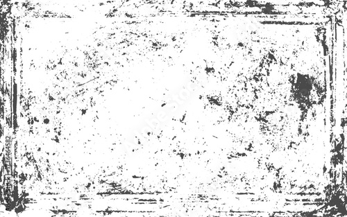 vector grunge black frame with white background for your text.Black grunge texture border frame over white.black ink brush painting blank frame border picture artistic grunge graphic element