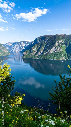 Picturesque fjord landscape