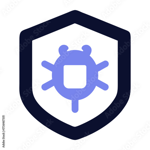 Antivirus Shield Icon for Digital Protection and Cybersecurity