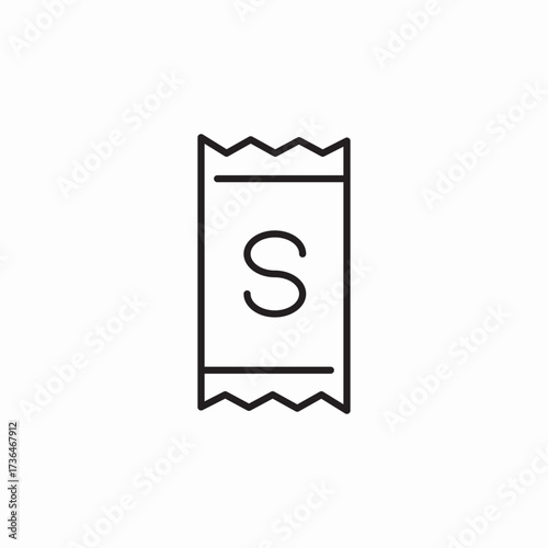 sugar package one off icon sign vector