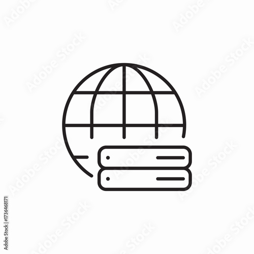 web server icon sign vector