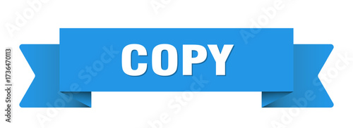 copy ribbon isolated on transparent background. copy ribbon