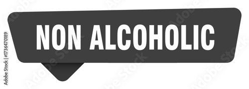 non alcoholic black sign isolated on transpatent background. non alcoholic sticker