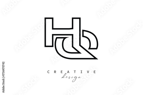 HQ Creative Monogram Logo Design-Stock Creative Branding Design Concept