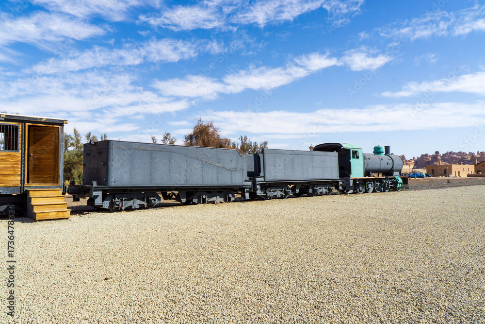 Naklejka premium old locomotive train