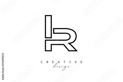 IR Creative Monogram Logo Design-Stock Creative Branding Design Concept