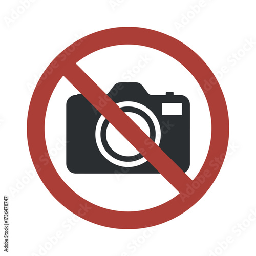 No Camera Symbol Sign Circle Prohibited Photography Stop Photo Equipment
