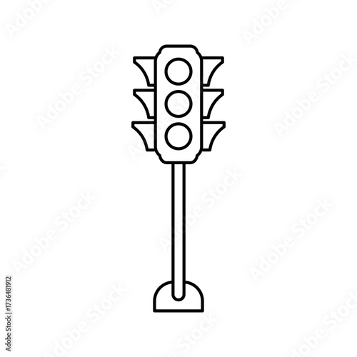  traffic light sign icon vector