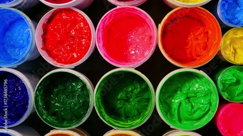 top view of Industrial Plastisol Ink for Fabric Printing
Plastisol ink is an essential raw material in the Tee shirt printing industry stored in barrels and containers across factories and stores.