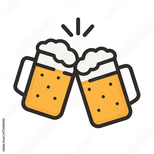 Foamy beer in vintage mug sketch traditional pub beverage illustration, black and white outline art