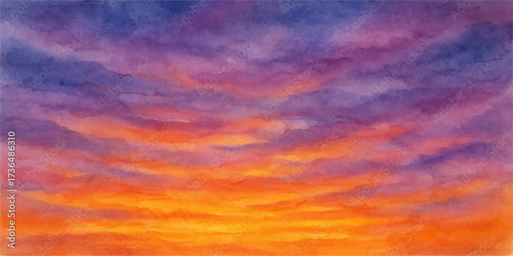 Obraz premium Abstract colorful cloudscape background with sunset sky