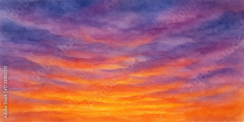 Abstract colorful cloudscape background with sunset sky