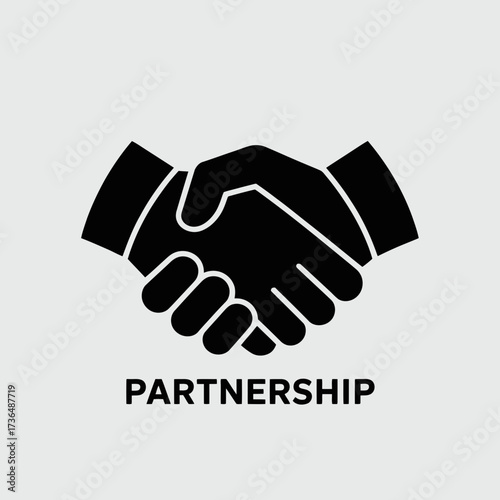 Partnership Handshake Logo, Business Handshake Icon, Trust Agreement Symbol, Deal Partnership Mark, Collaboration Grip Design, Alliance Handshake Graphic, Unity Emblem, Cooperation Logo, Synergy Hands