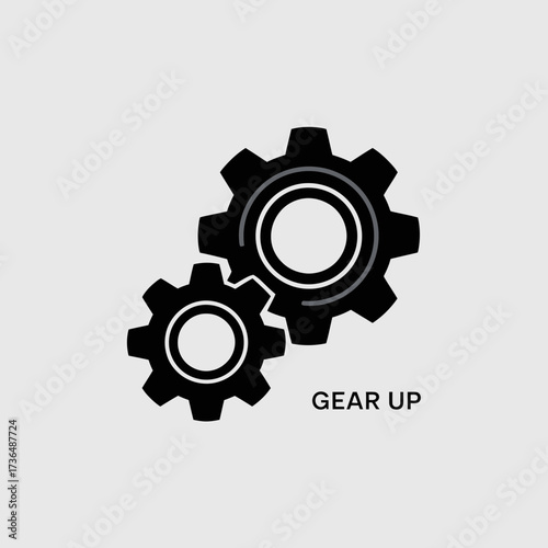 Interlocking Gears Logo, Gear, Cog, Mechanism, Machine, Industry, Engineering, Automation, Mesh, Sync, Process, System, Drive, Sprocket, Factory, Manufacturing, Precision, Technology, Mechanical, Tool
