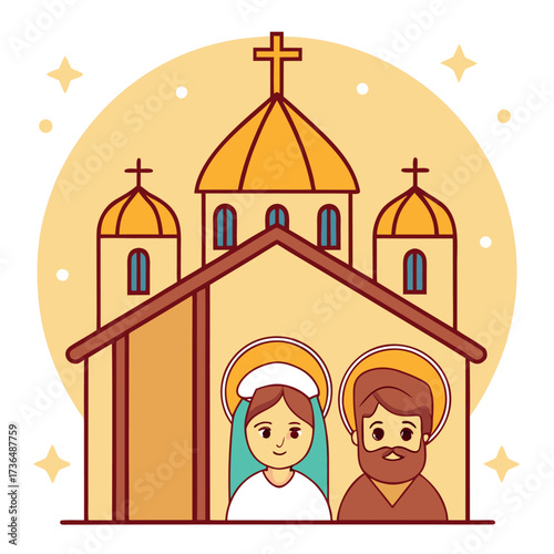 Orthodox Christmas, Nativity, Jesus, Christian holiday, Cross, Church, December, Orthodox religion, Celebration (7).eps