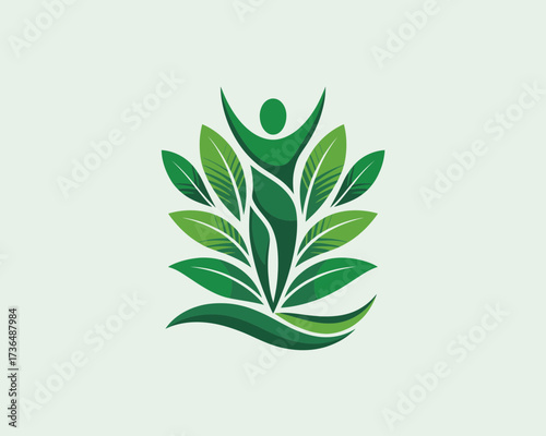**Title: Nature Human Leaf Water Icon Design**

Keywords: eco, green, environment, sustainability, wellness, nature, leaves, water, human, growth, harmony, health, vitality, organic, balance, earth, r