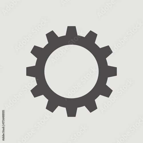 Simple Gear Icon Logo, Gear, Cog, Mechanism, Machine, Industry, Engineering, Automation, Settings, Configuration, Process, System, Drive, Sprocket, Wheel, Factory, Manufacturing, Precision, Technology