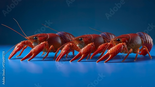 Crayfish row vivid red