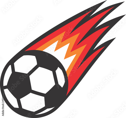 soccer ball with fire