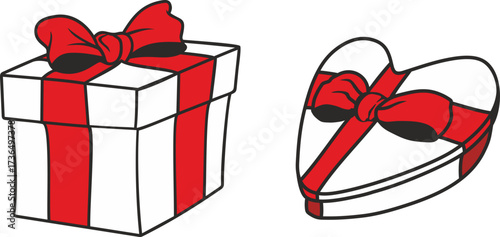 gift box with red ribbon