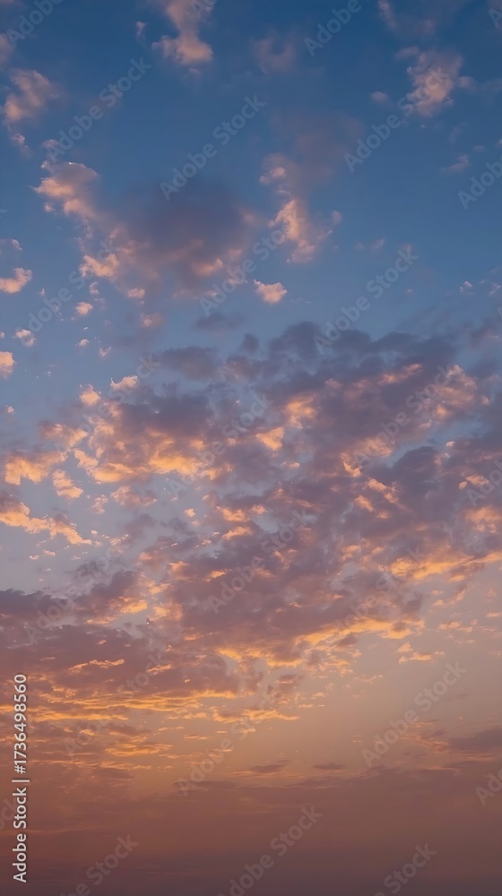 Fototapeta premium Majestic Sunrise with Gentle Colorful Clouds
