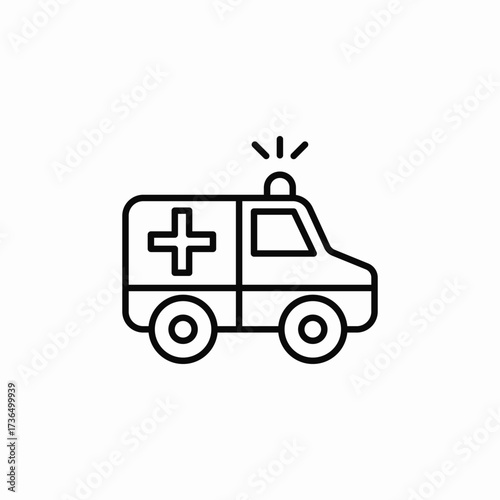 ambulance truck icon sign vector