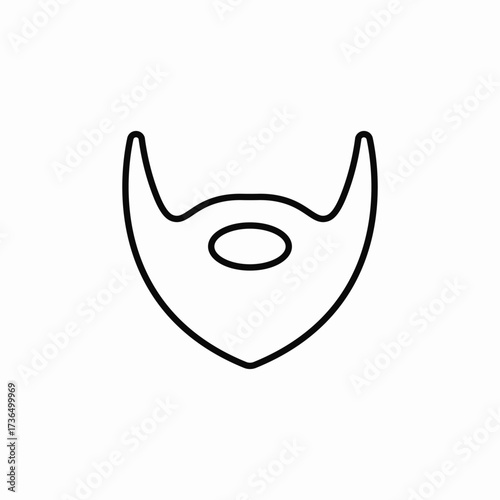 beard male icon sign vector