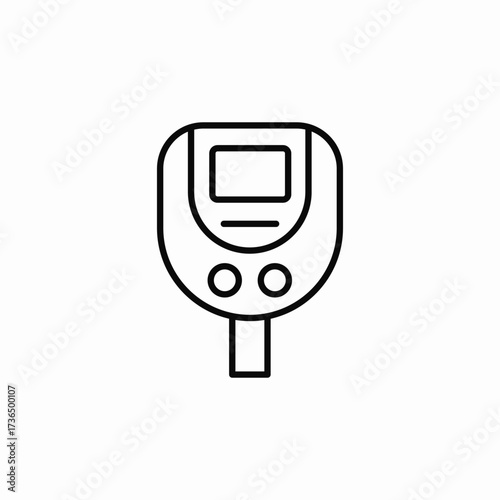 blood sugar measurement device icon sign vector