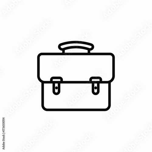 briefcase portfolio icon sign vector