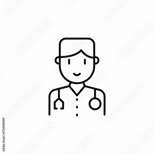 doctor male icon sign vector