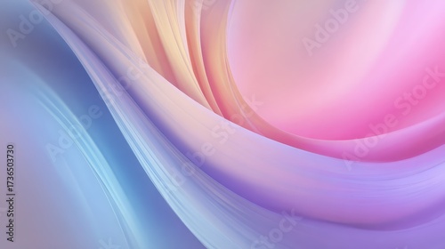 Soft Flowing Abstract Waves in Shades of Pink, Blue, and Purple