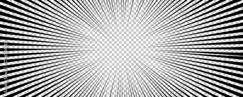 Black comic book transparent background