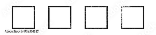 Set of grunge borders in square form