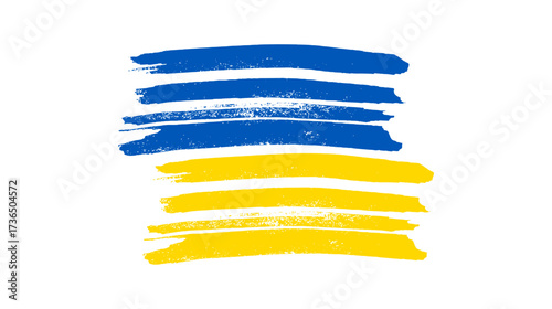 Ukrainian national flag in grunge style