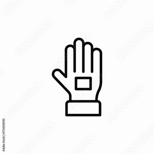 gloves hand icon sign vector