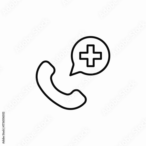 hospital call icon sign vector