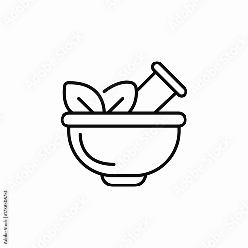 mortar pestle medicine icon sign vector