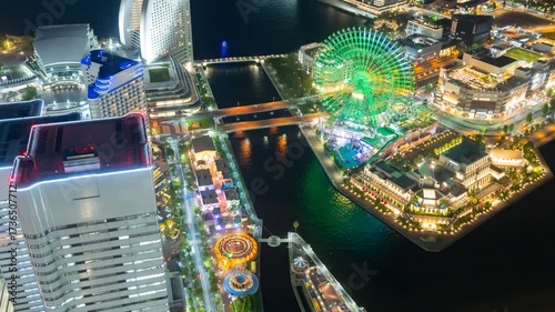 横浜みなとみらい風景・タイムラプス・縦動画