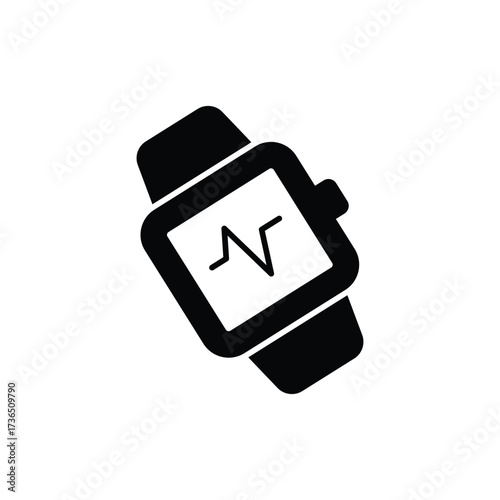 Smartwatch Glyph Vector Icon