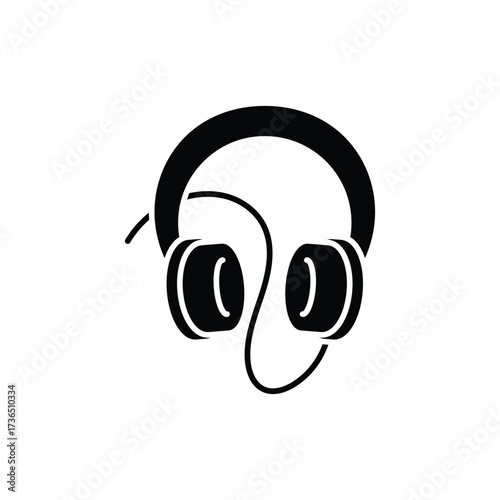 Headphones Glyph Vector Icon