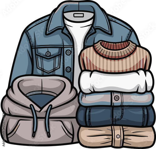 Casual Wear Wardrobe Essentials Illustration