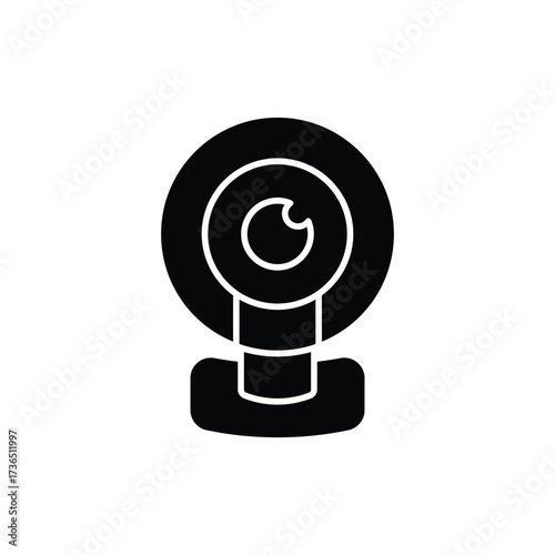 Web Camera Glyph Vector Icon