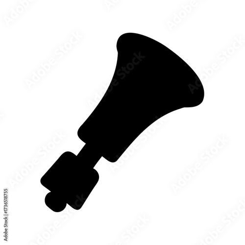 Monochrome illustration of a toy horn or noisemaker for parties and events