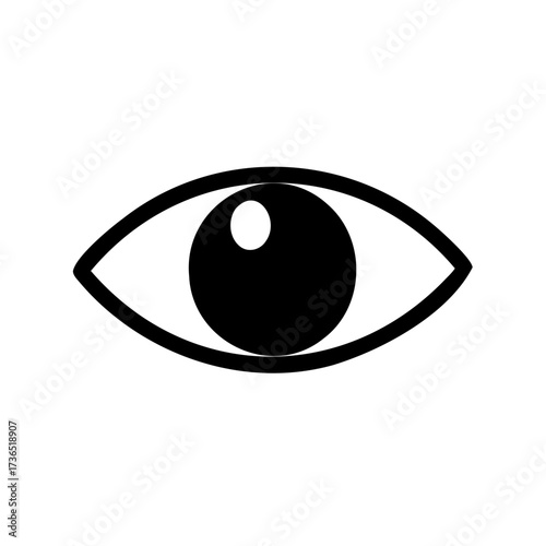 Simple eye vector icon illustration for design concepts and visualization purposes