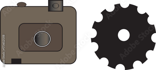 black and white photo camera