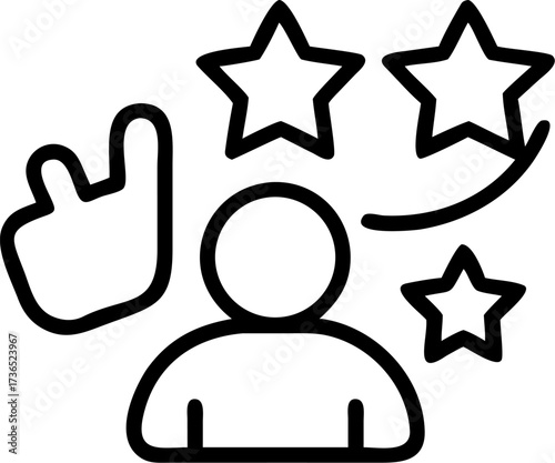 customer credibility vector icon on white or transparent background. trust or reliable or faith icons items. Stroke icon collections. Editable Stroke icon collection for mobile and web.
