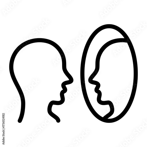 Self Awareness simple line icon