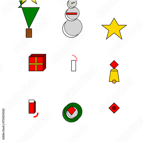 set of icons for christmas