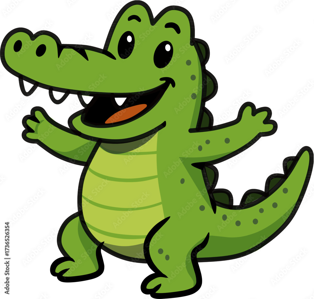Fototapeta premium cartoon crocodile cartoon
