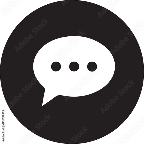 Speech bubble icon vector. Message icon, Chat icon.